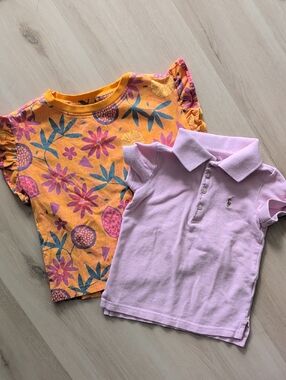 Lot Of 2T Tops Tea Collection And Polo Ralph Lauren Pink